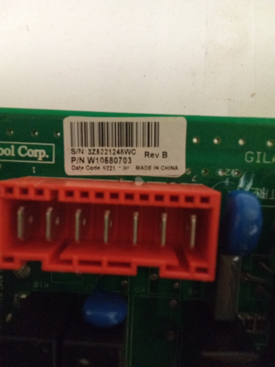 Whirlpool Washer Control Board W10580703 Rev B AMK-352