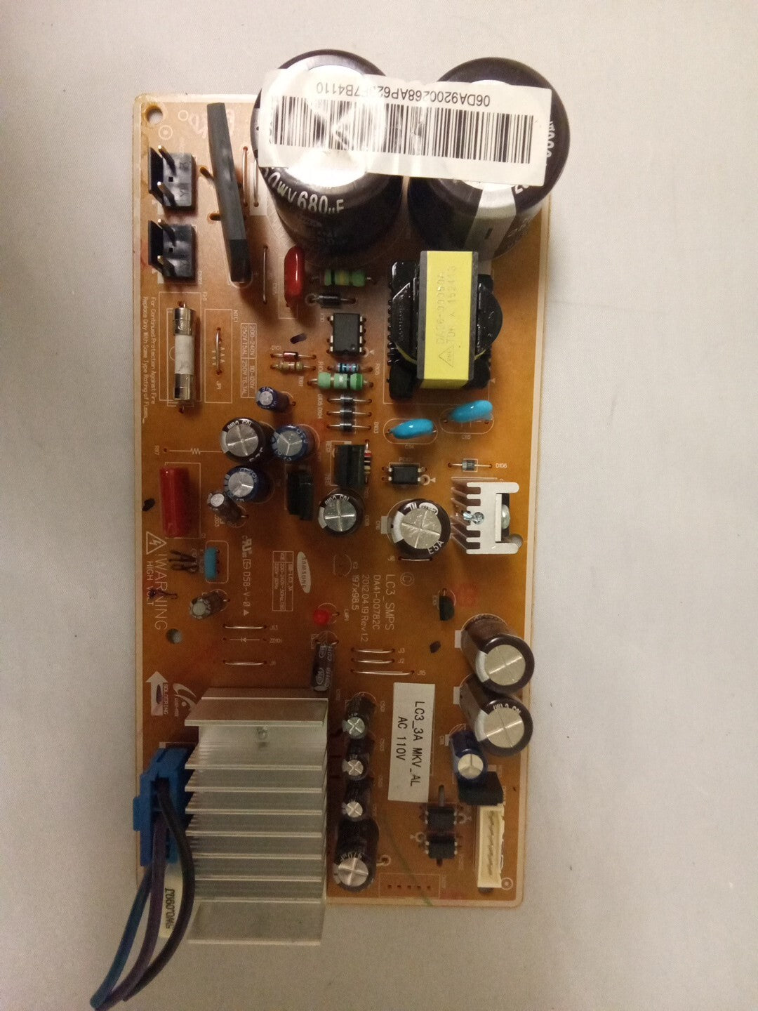 Samsung Refrigerator Inverter Control Board DA41-00782C AK-641