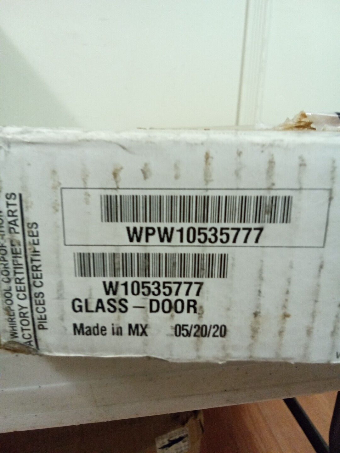 Whirlpool Range Outer Oven Door Glass Part# W10535777 WPW10535777 AK-240