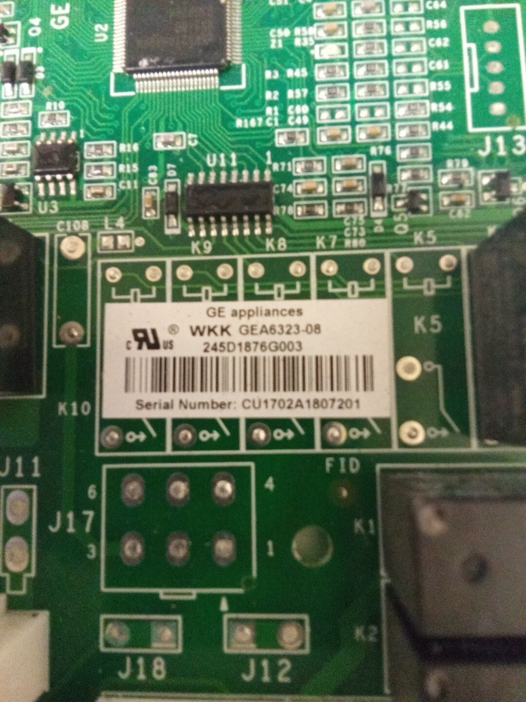 GE Refrigerator Control Board 245D1876G003 AMK-183