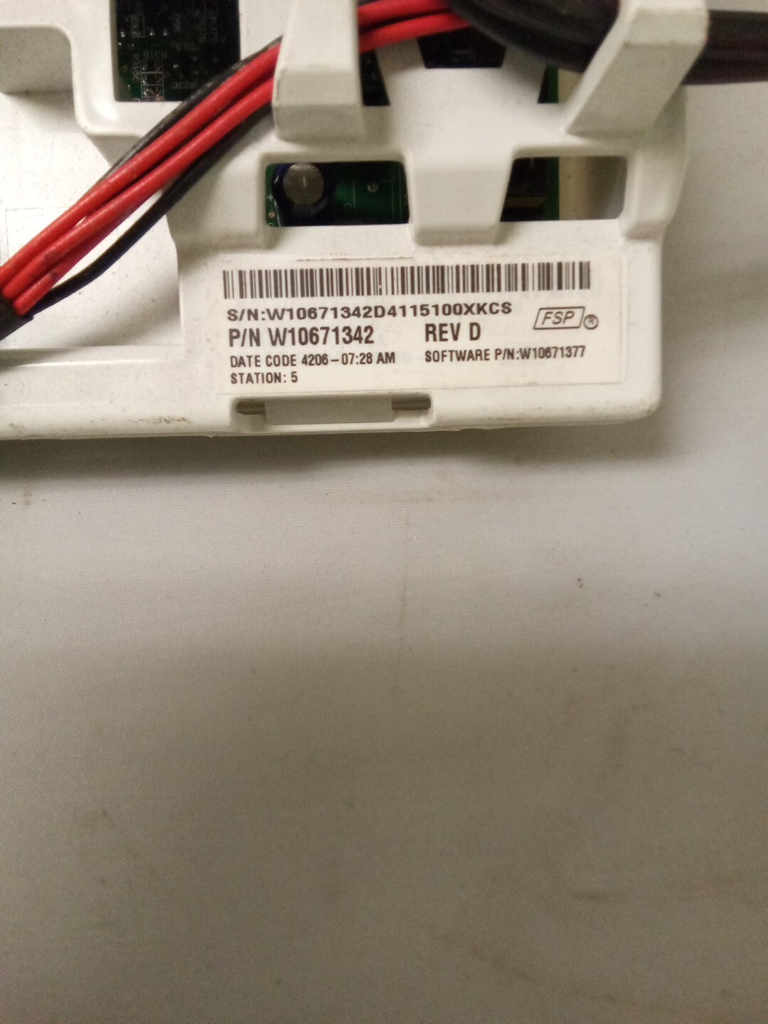 W10671342 Washer Main Control Board AK-524