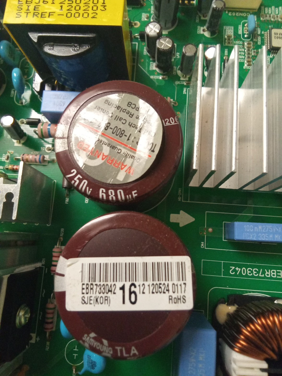LG Refrigerator Control Board - Part Number EBR73304216 AMK-418
