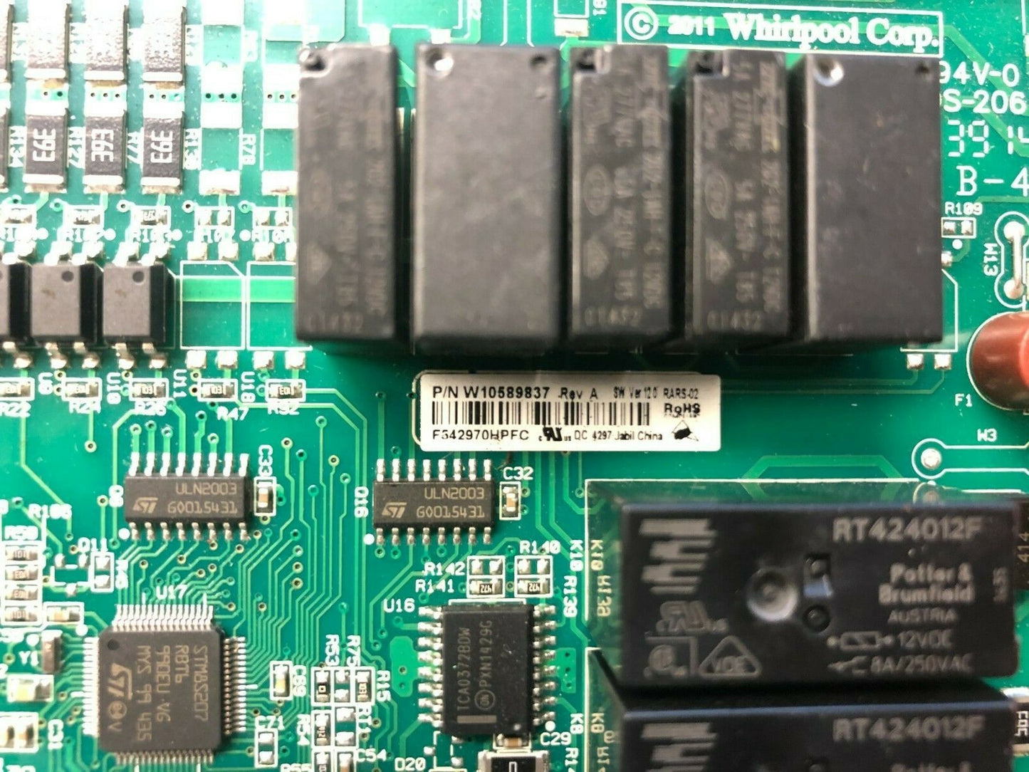 WHIRLPOOL REFRIGERATOR PCB W10589837 DC520