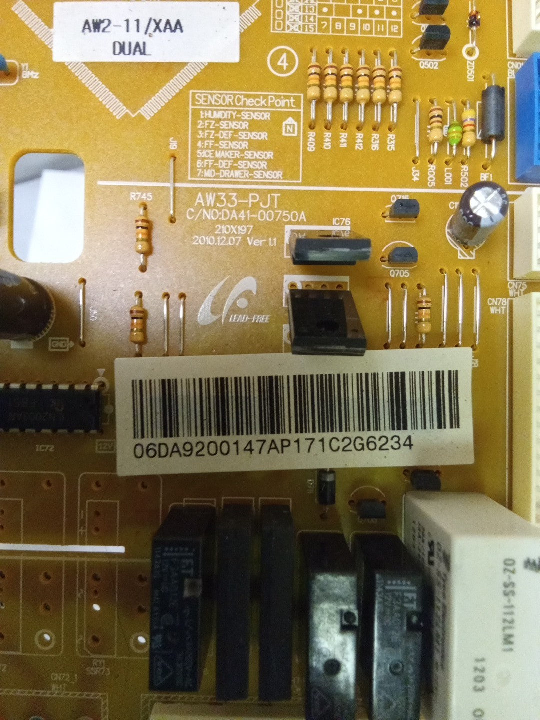 Samsung Fridge Control Board DA92-00147A AMK-649