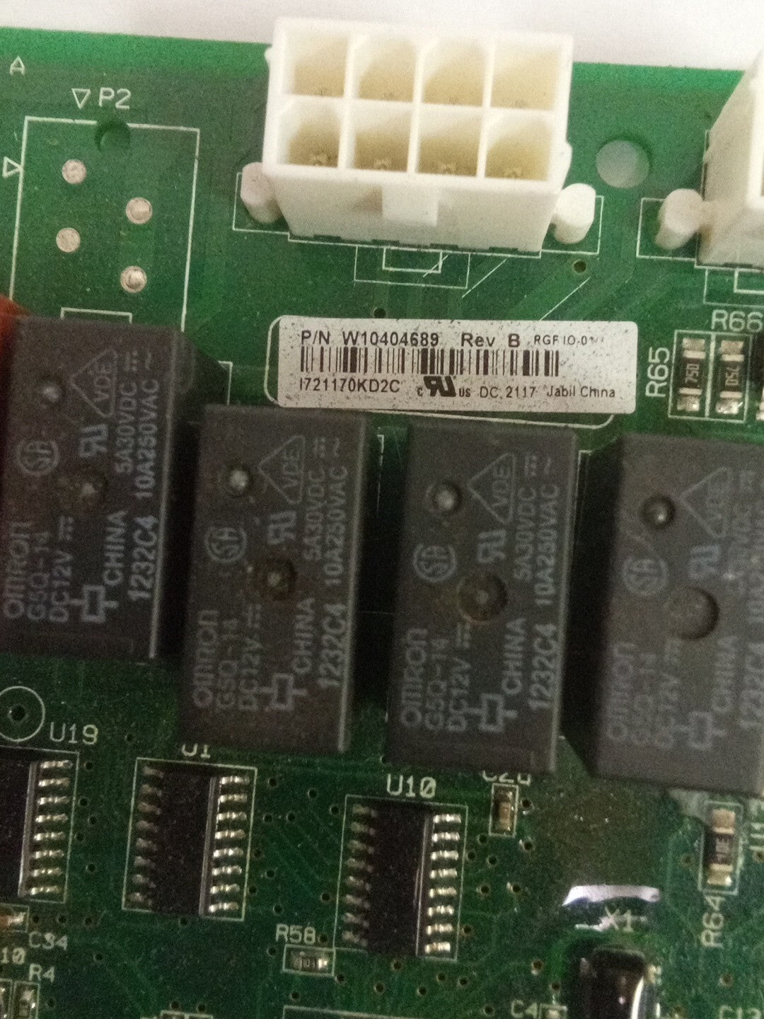 W10404689 Whirlpool Refrigerator Control Board AK-713