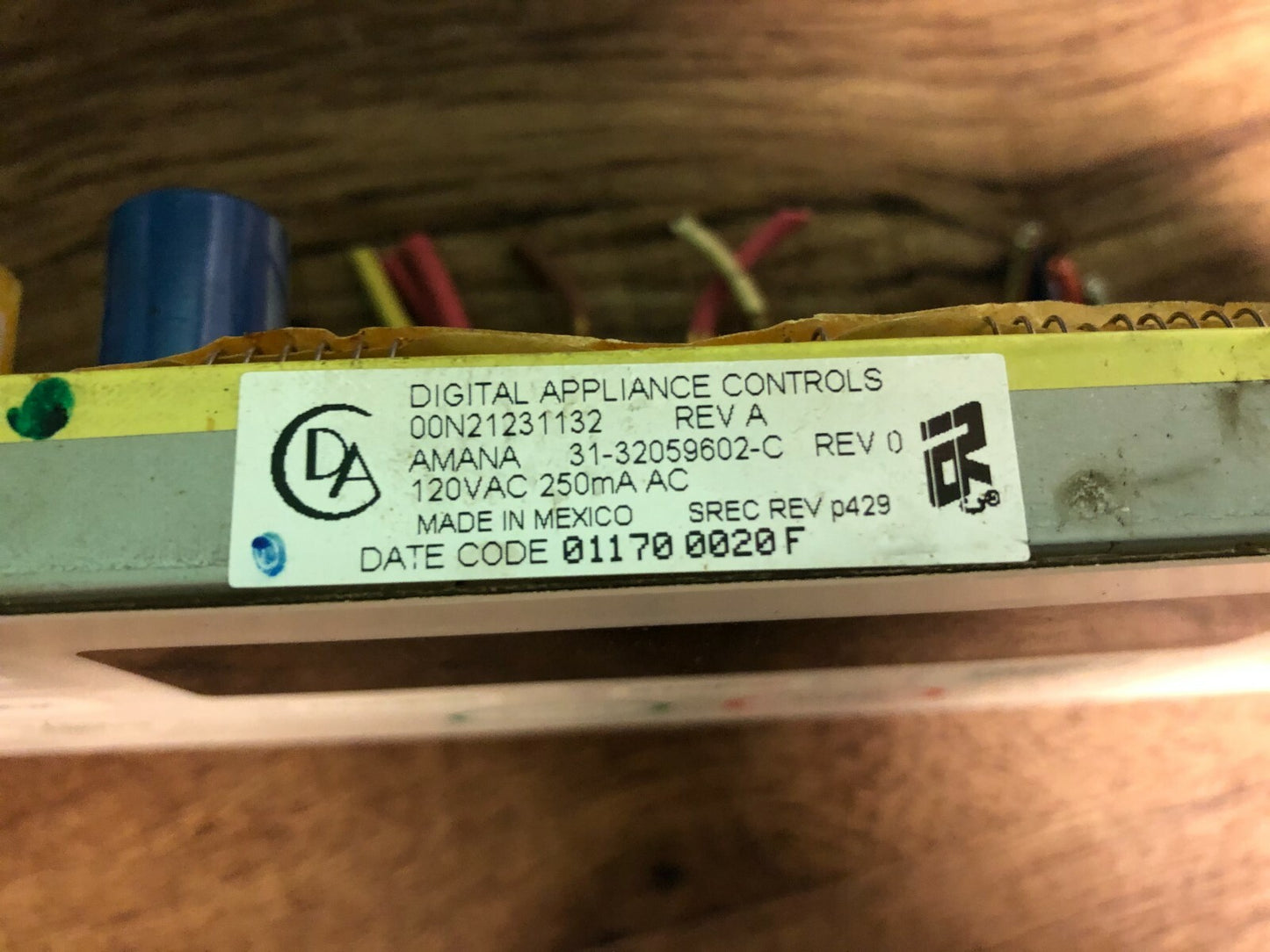 AMANA Oven Electronic Control Board 31-32059602-C 00N21231132 DC-33