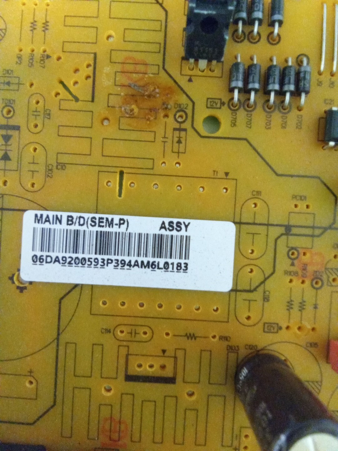 Samsung Refrigerator Main Control Board DA92-00593P AMK-95