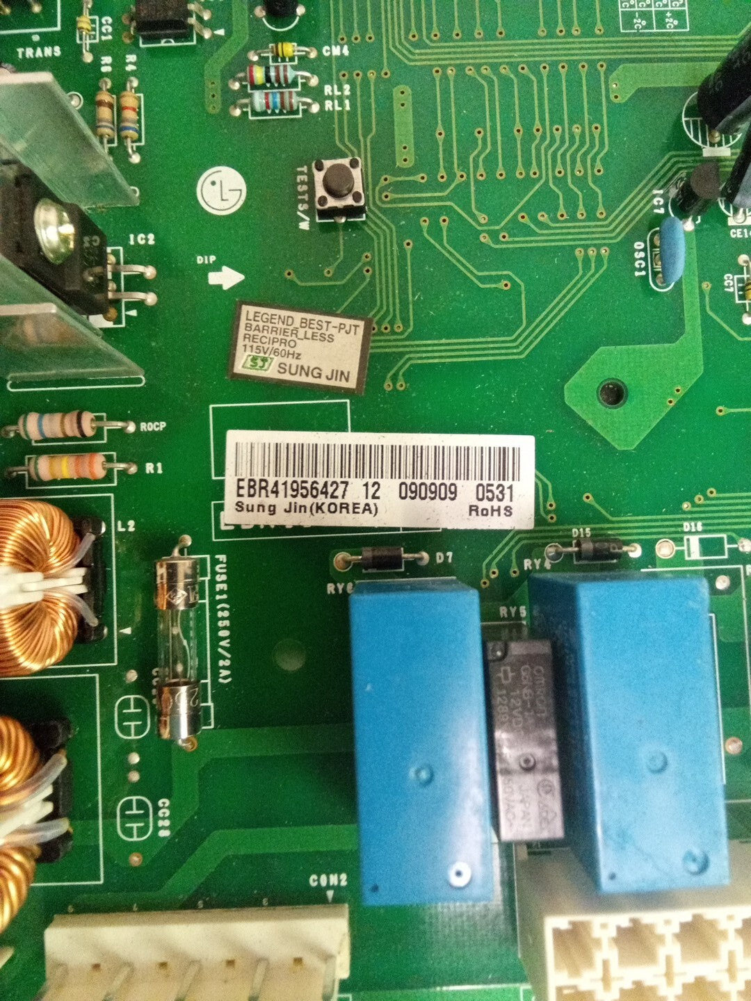 LG Refrigerator Control Board EBR41956427 AK-738