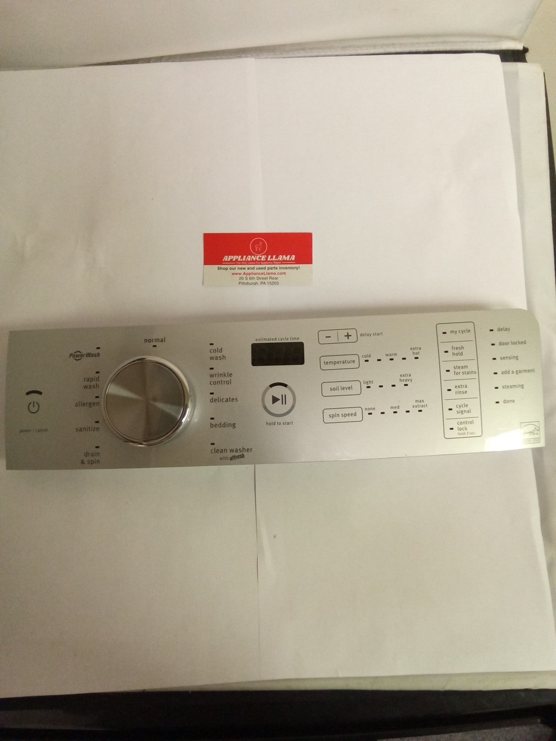 Whirlpool Washer W10825105 Control Panel AMK-701