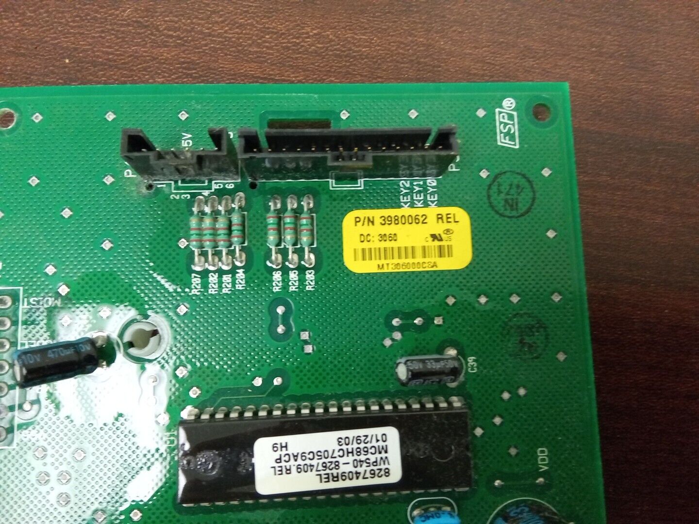 WHIRLPOOL DRYER MICROCOMPUTER BOARD NO CASE PART # 3980062  SEA71