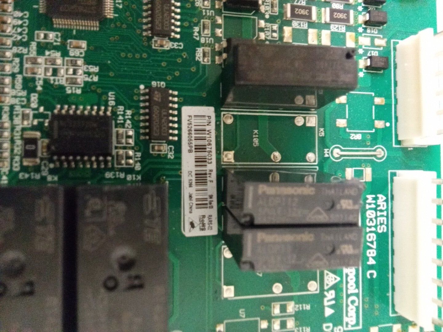 Whirlpool Refrigerator Control Board W10675033 AK-815