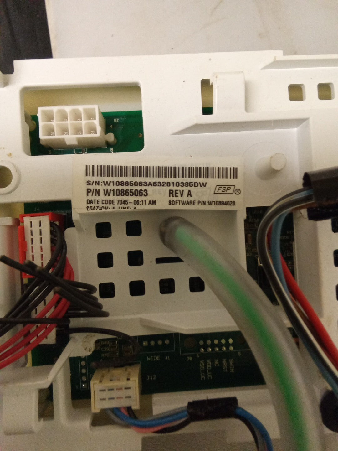 Whirlpool Washer Control W10865063 AK-518