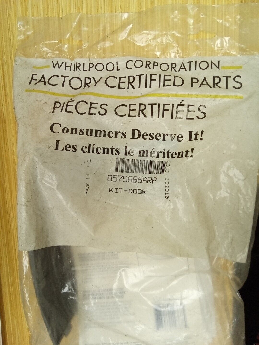 8579666ARP WHIRLPOOL DRYER DOOR REVERSAL KIT SEA 326