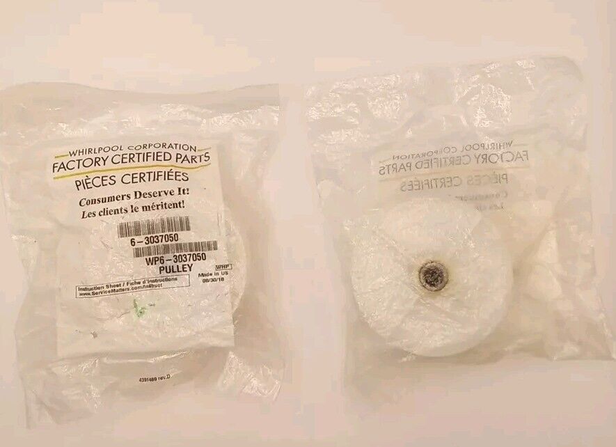 New Genuine OEM Whirlpool Dryer Idler Pulley WP6-3037050 SEA482 DR91