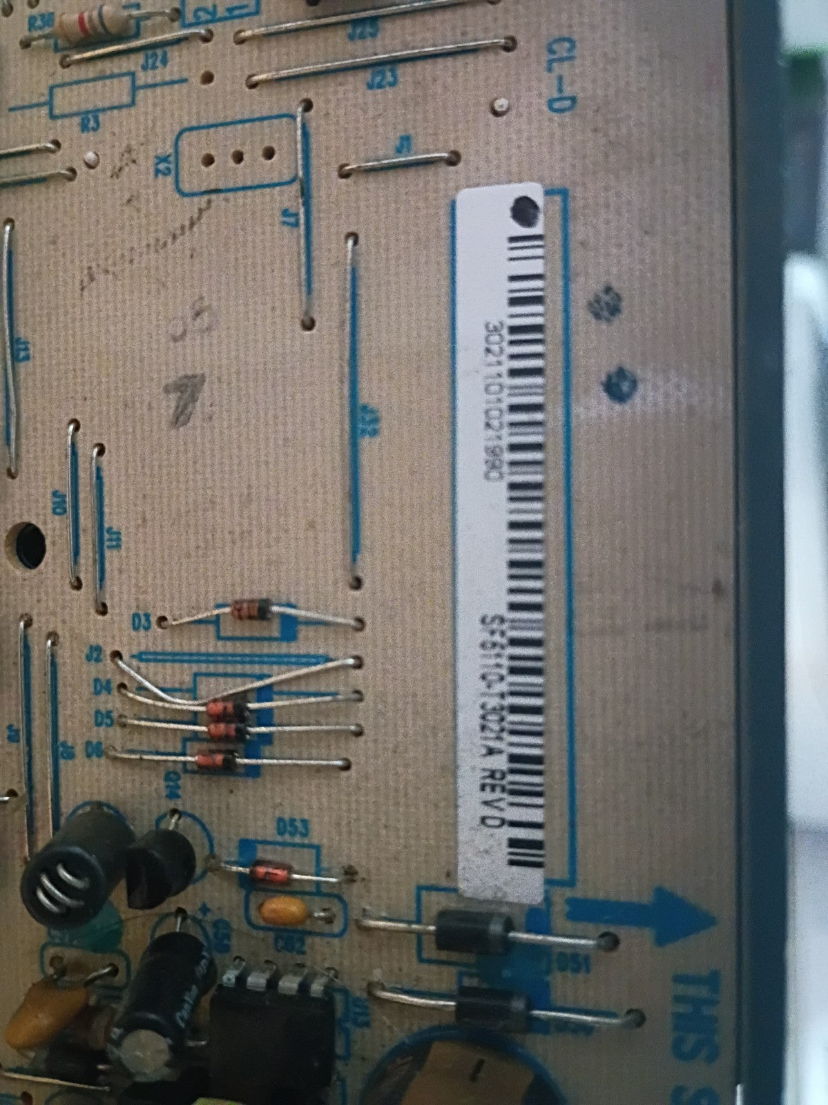 Whirlpool White Range Control Board SF5110-T3021A Used KB17