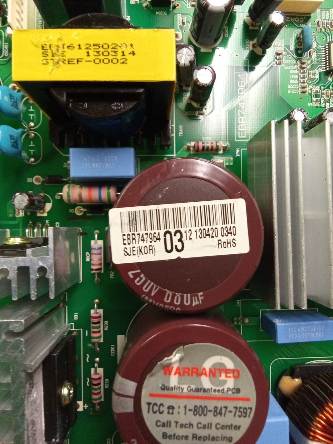 LG Refrigerator Control Board - Part Number EBR74796403 AMK-625