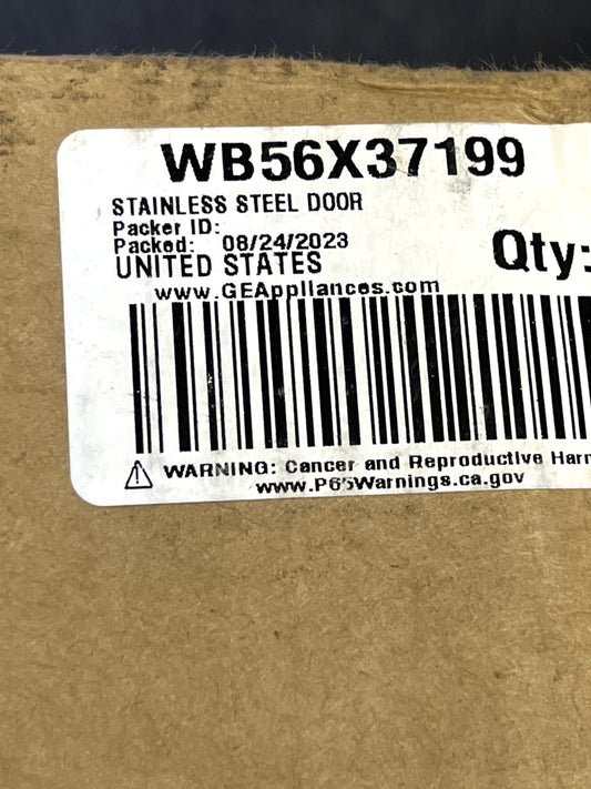 WB57X37199 NEW MICROWAVE STAINLESS STEEL DOOR SK203