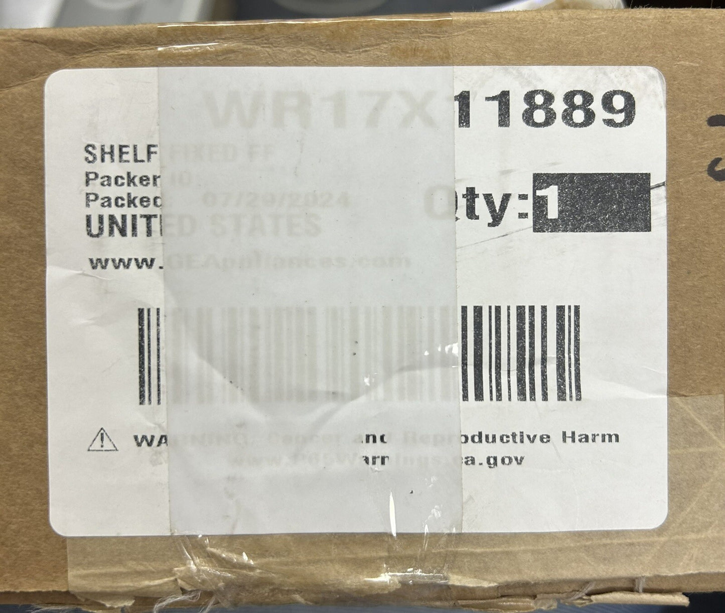 GE OEM WR17X11889 Refrigerator Door Shelf Rack  New AP527