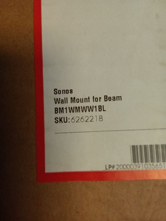 Sonos BM1WMWW1BLK Beam Wall Mount W/ Hardware MISC5