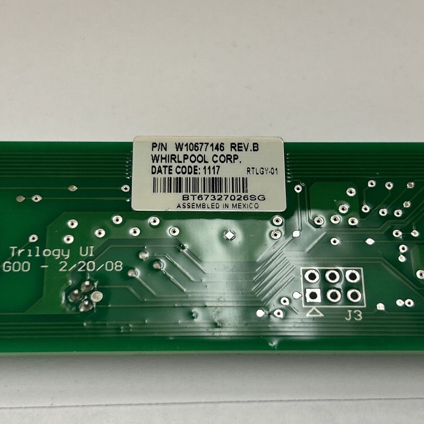 OEM Whirlpool WPW10677146 Refrigerator Control Board Sea274