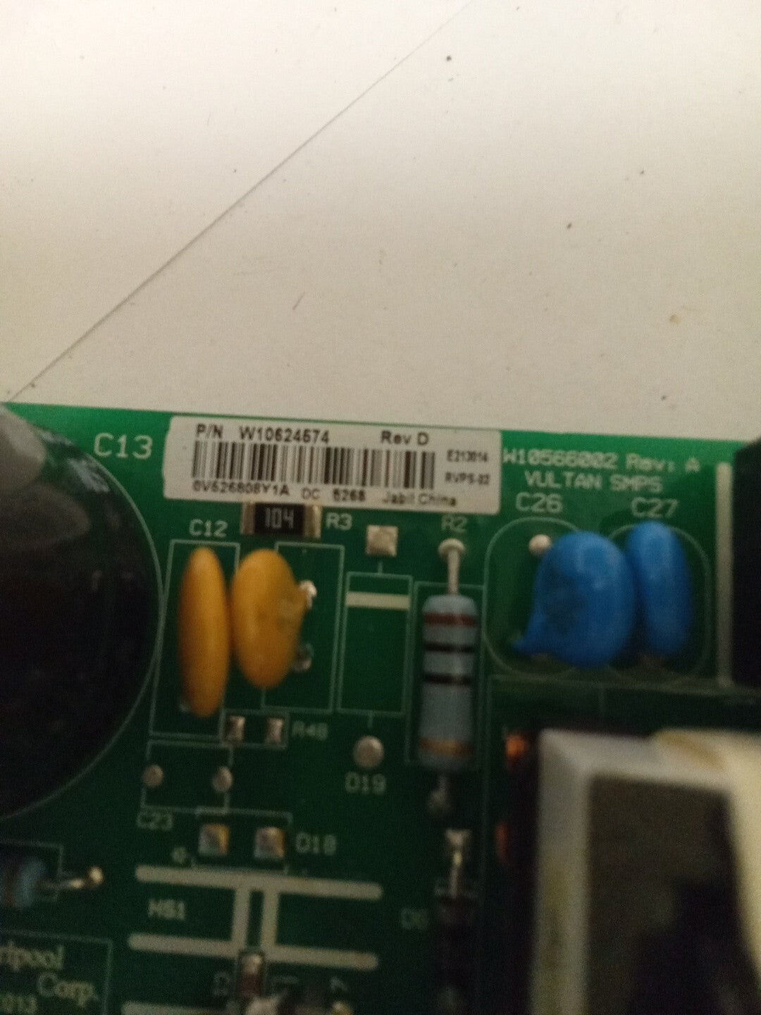 Whirlpool Fridge Control W10624574 AK-798