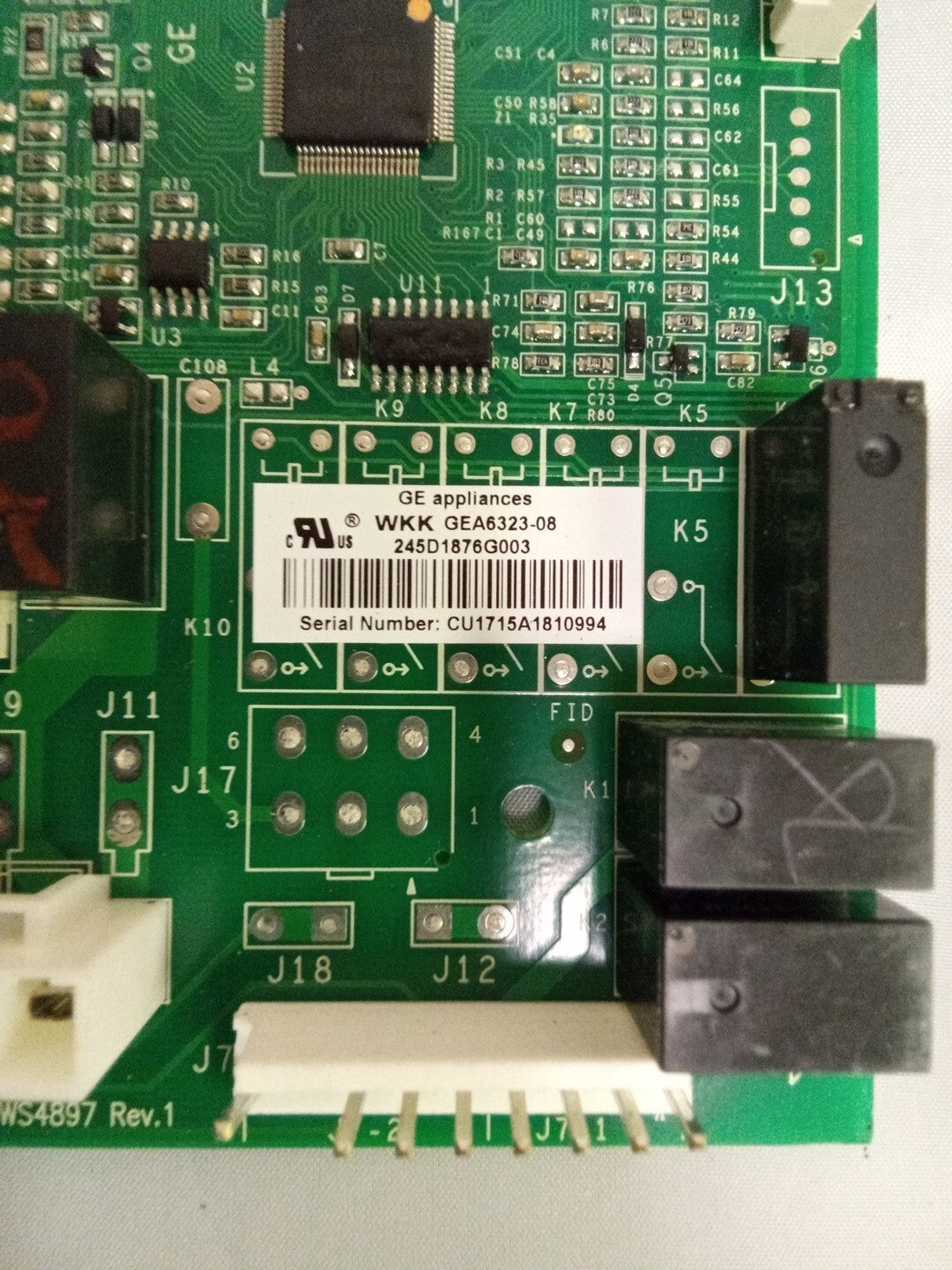 GE Refrigerator Control Board 245D1876G003 AK-613