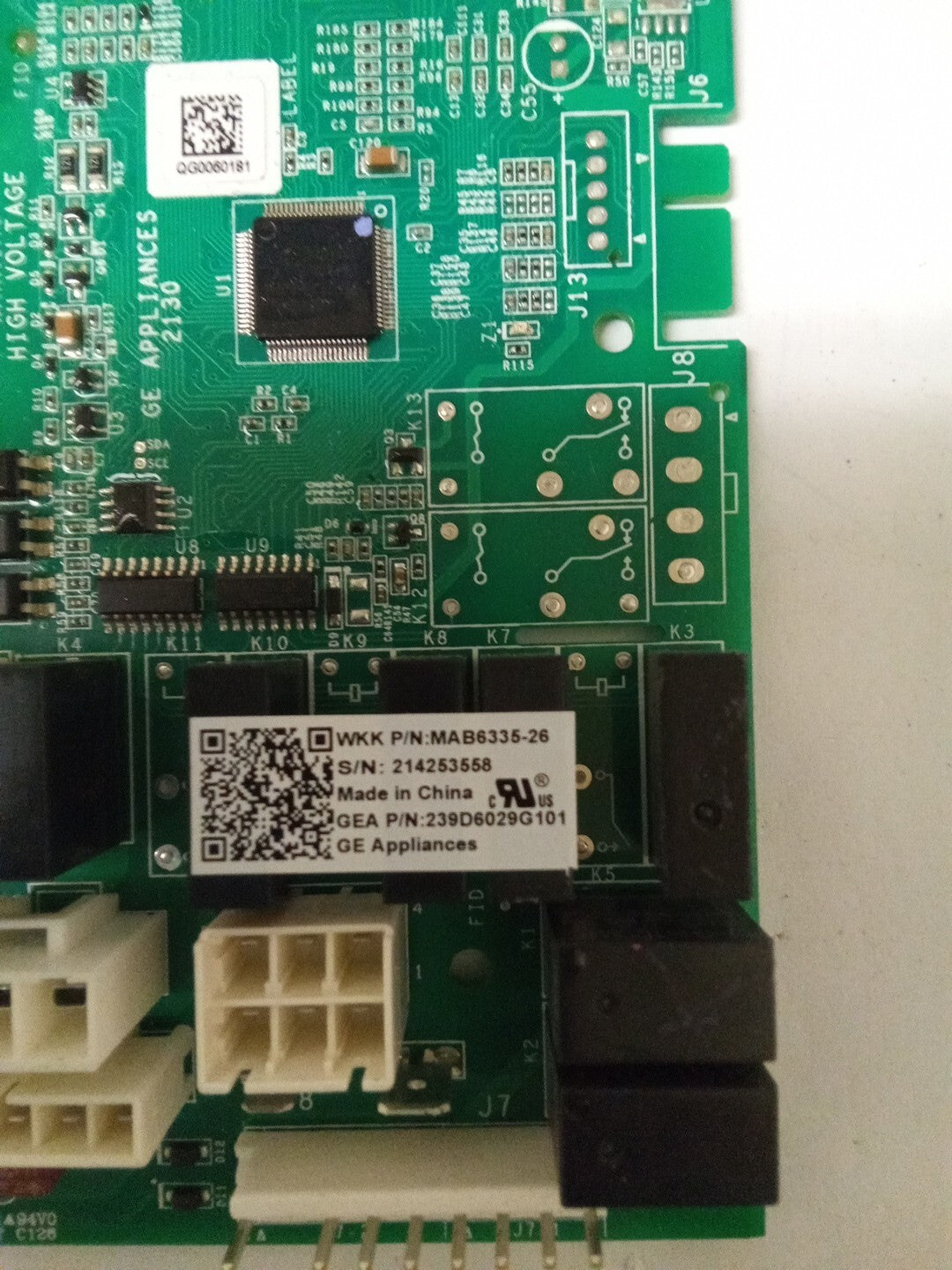 GE Refrigerator 239D6029G101 Main Control Board Assembly AK-921