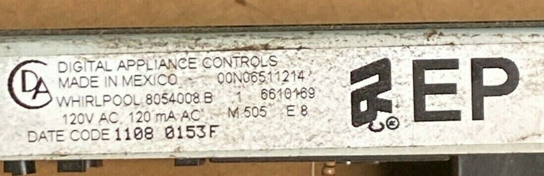 Whirlpool Oven Control Board 8054008 Used BM315