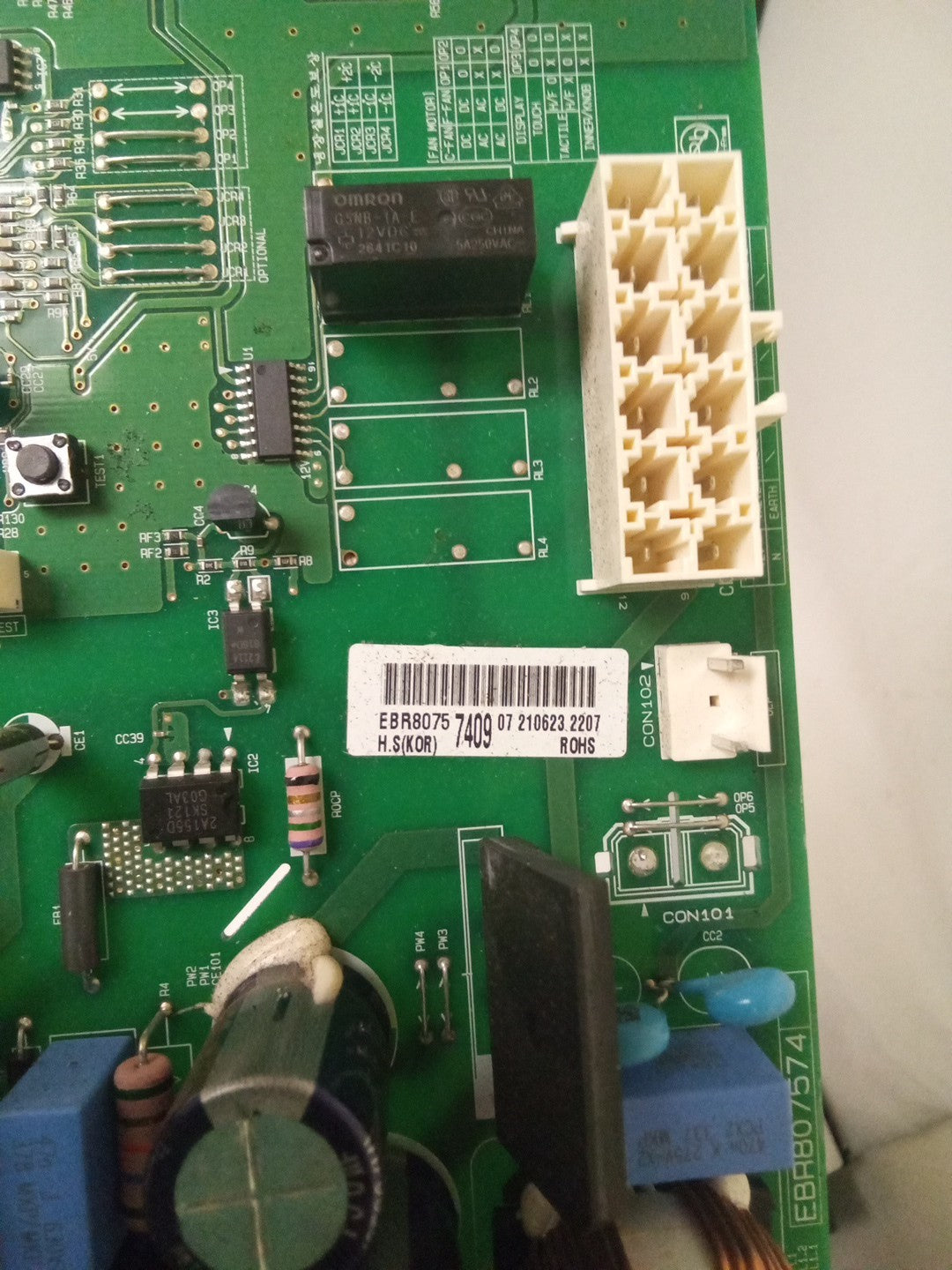 LG Refrigerator Control Board - Part Number EBR80757409 AMK-414