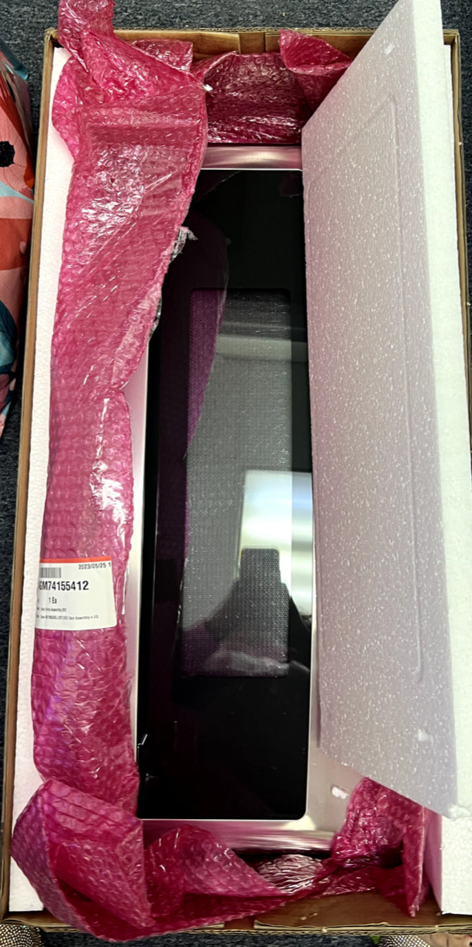WB57X37199 NEW MICROWAVE STAINLESS STEEL DOOR SK203