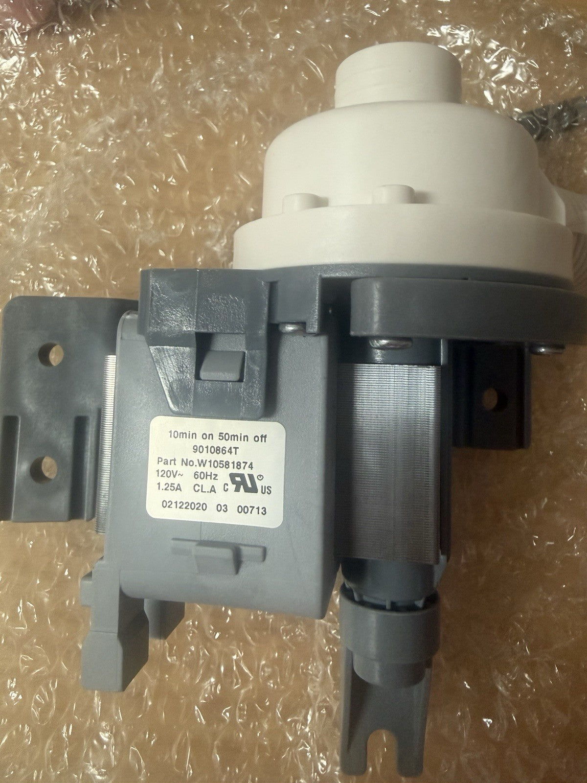 W10581874 3449735 Washer Drain Pump for WPW10581874, AP6023189 JB83