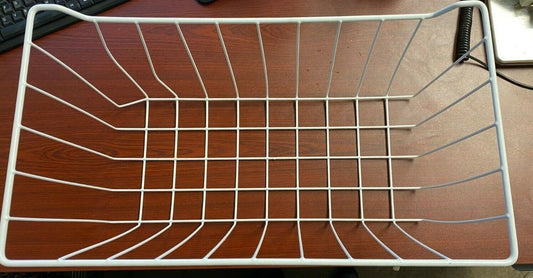 White Metal Wire Freezer Storage Basket Used SH132