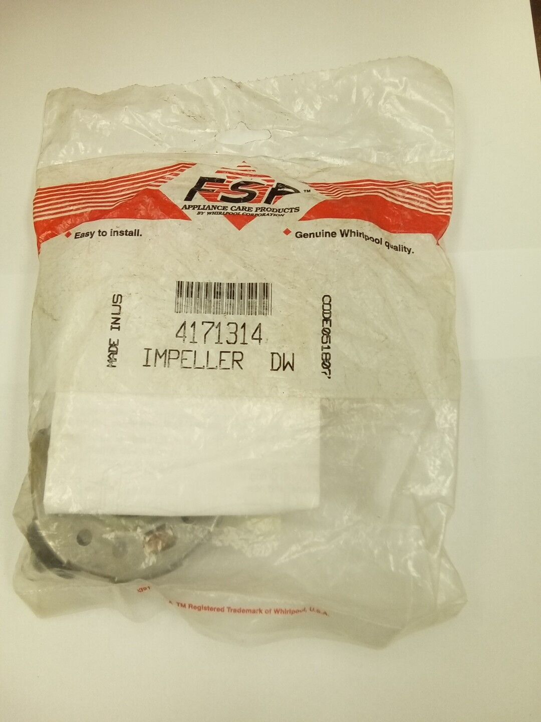 4171314 Whirlpool Dishwasher Impeller & Seal Kit (AP3102922) SEA304