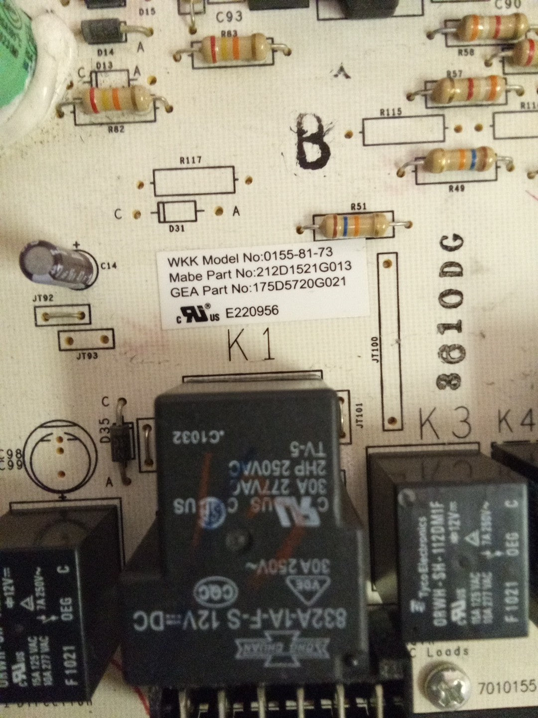 GE Dryer Control Board 212D1521G013 AMK-702