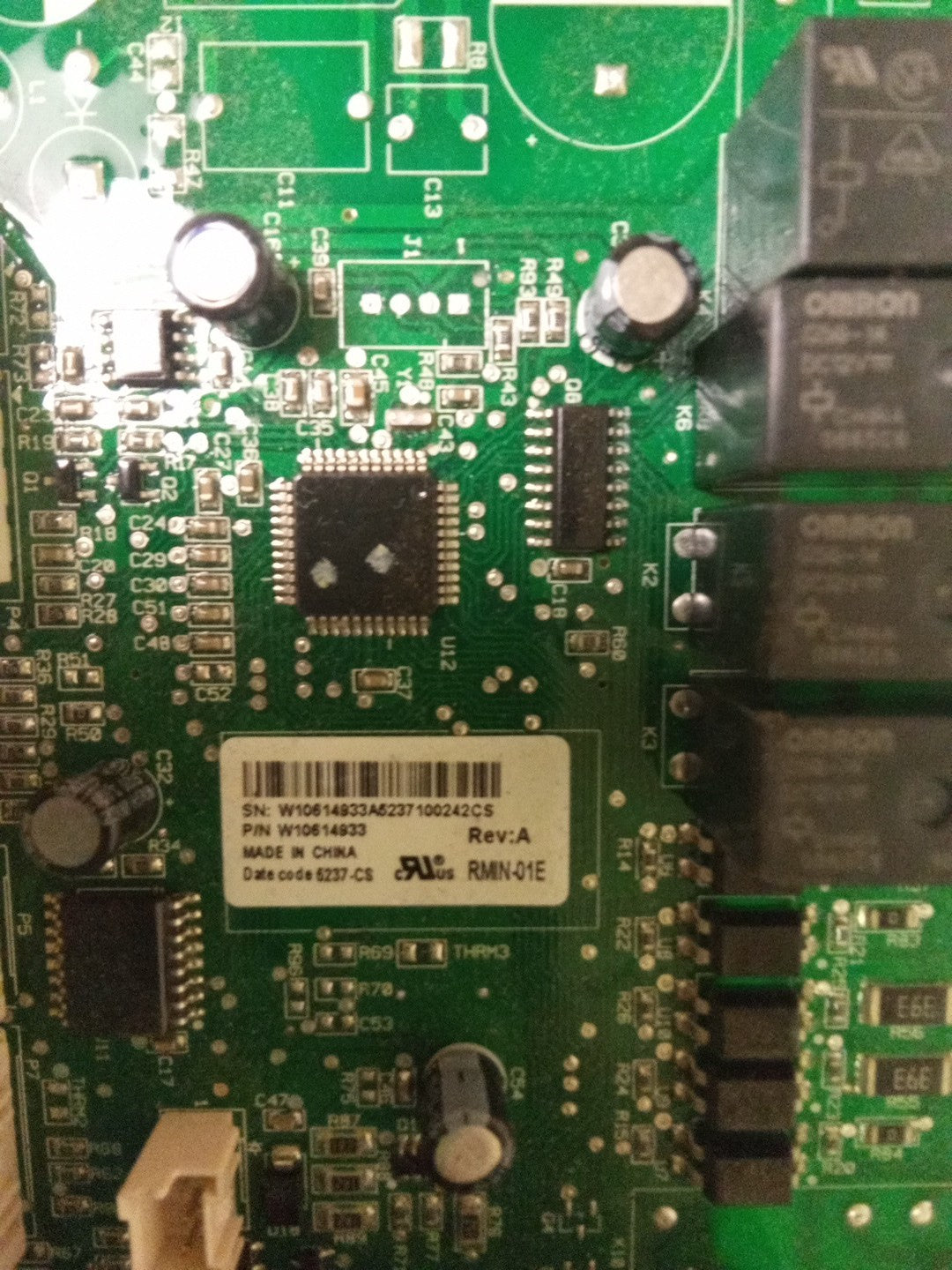 Whirlpool Refrigerator Control Board W10614933 AMK-523