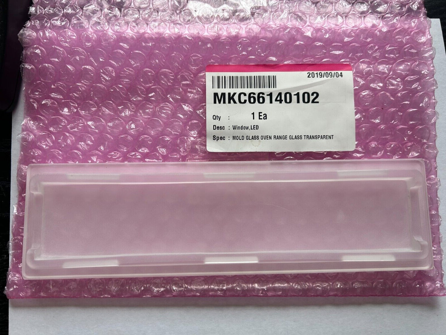 LG LED Window Mold Glass MKC66140102 Transparent Frosted New PS52