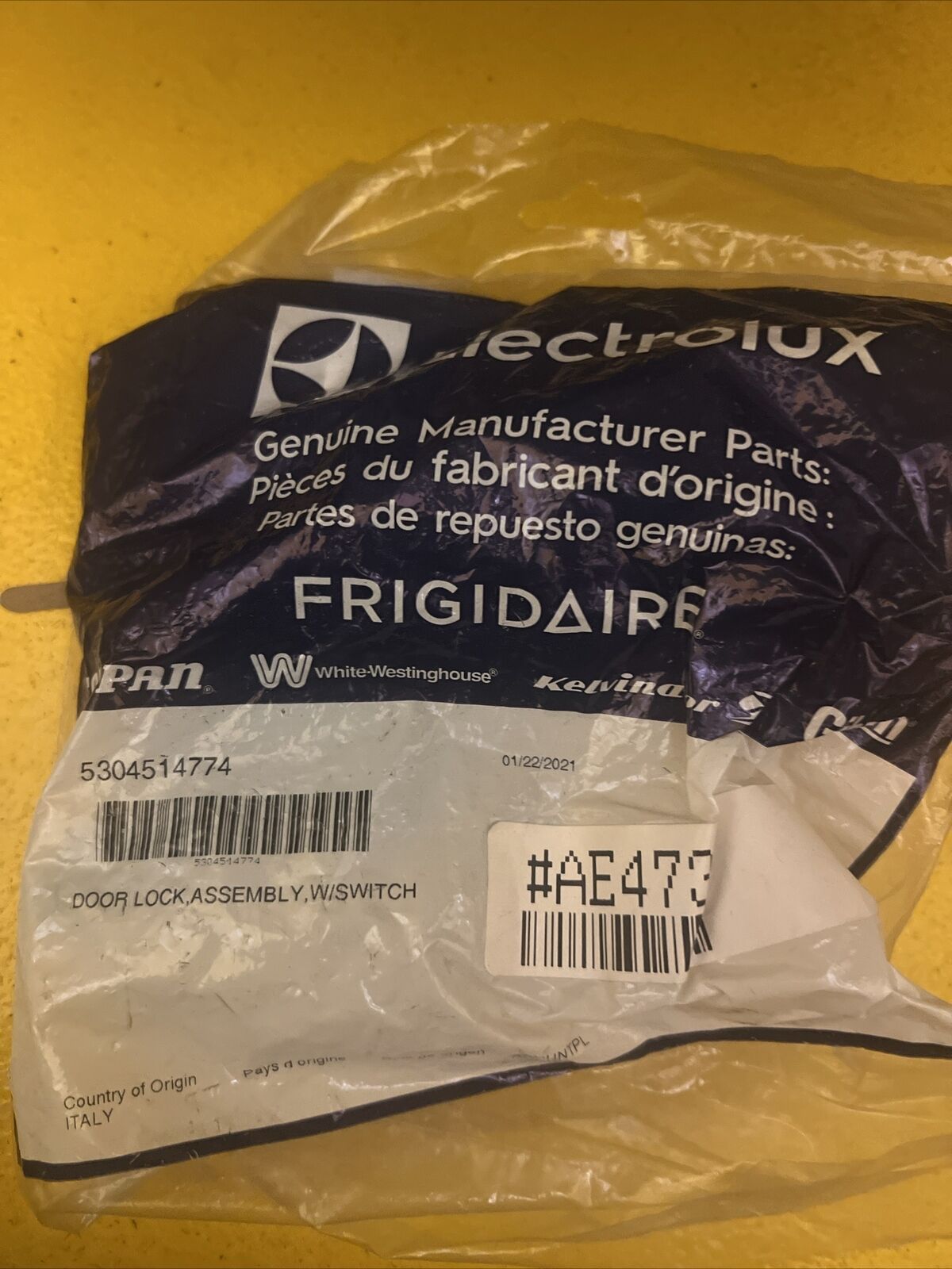 Exact 5304514774 for Electrolux Frigidaire Clothes Washing Machine Door Lock WSH