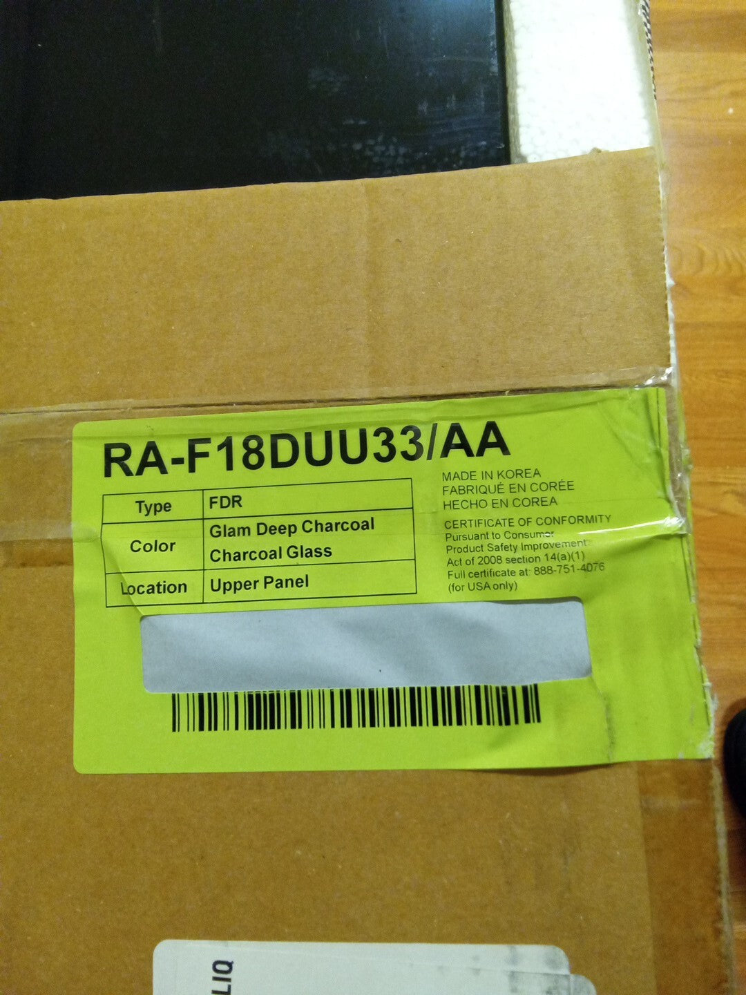 Samsung Bespoke 4Door French Door Refrigerator TOP PANEL (Charcoal Glass) AK-113