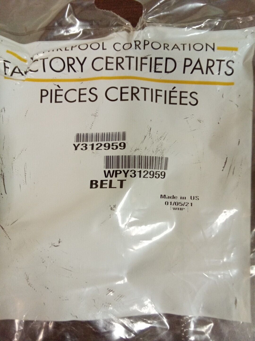 WPY312959, AP6024192, Y312959, 1000H5, 3-12959, 3-14774 OEM Dryer Belt Sea20