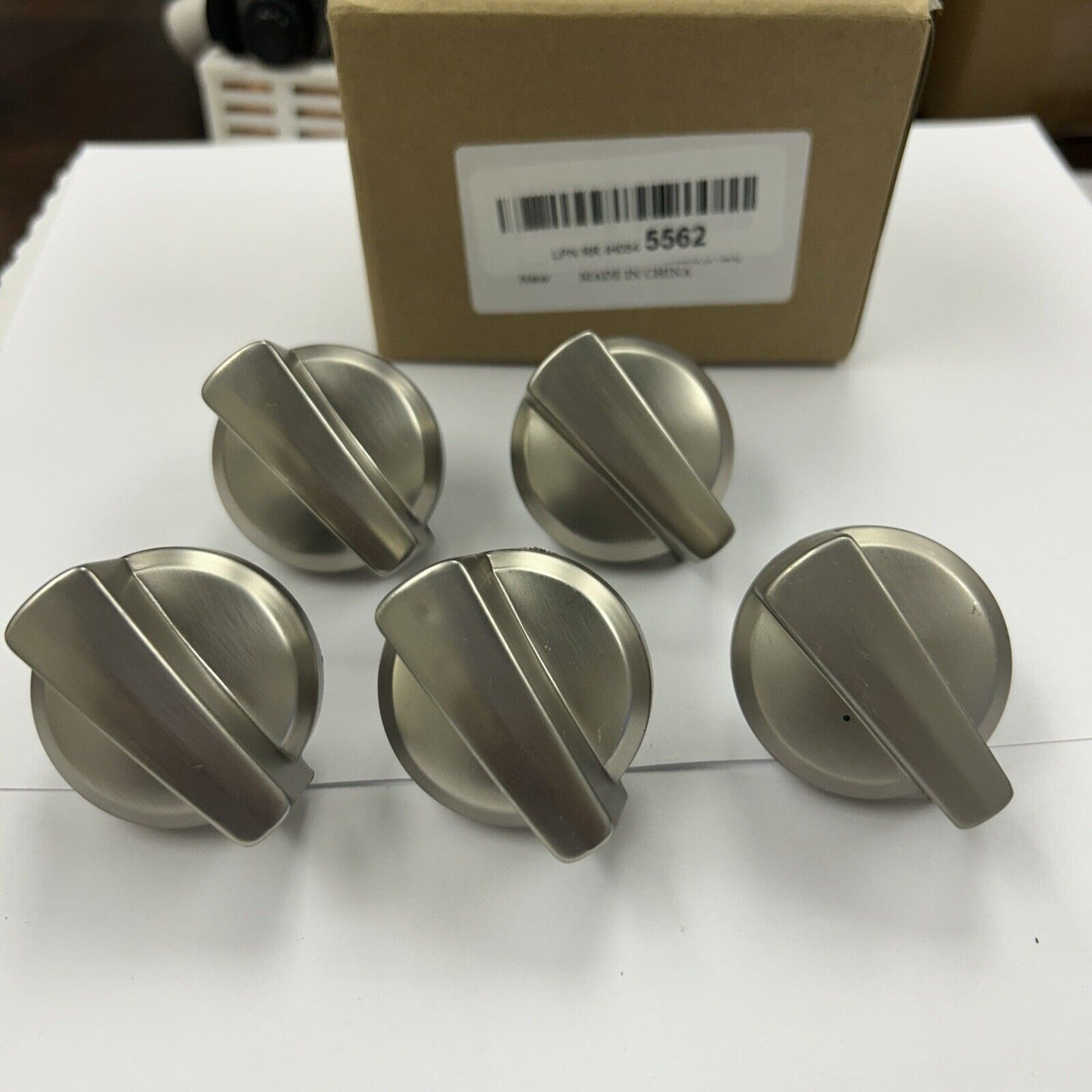 WB03T10326 Knob Stainless Steel Compatible GE Range WB03X25796 Set Of 5 New PS77