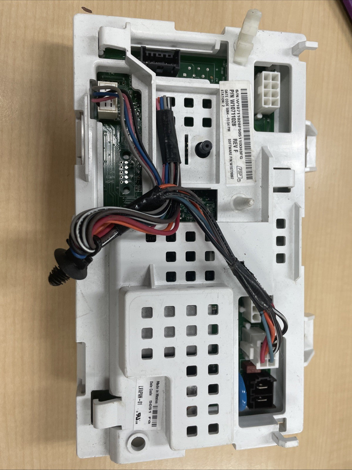 W10711028 Washer Control Board Rev F BA3
