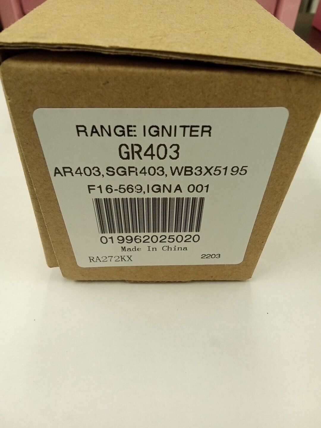 GR403 Range Igniter AR403 SGR403 WB3X5195 New SEA307