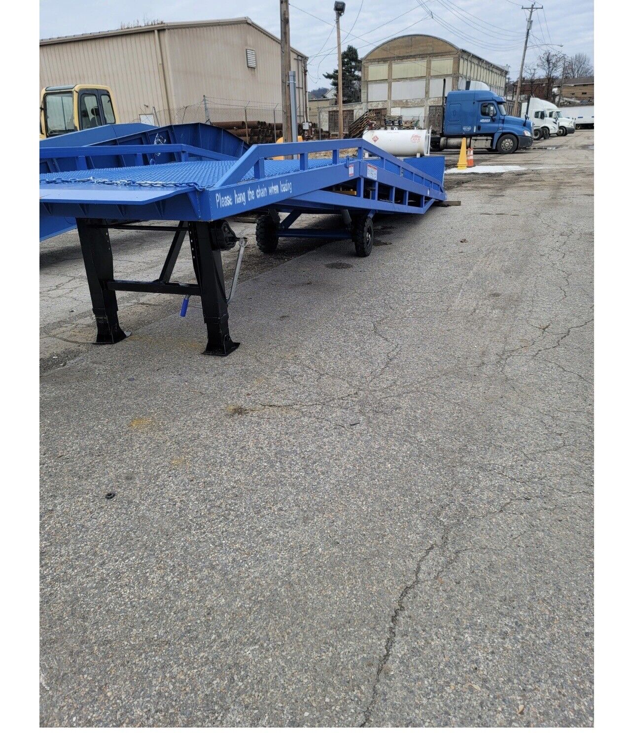 Yard Ramp, Trailer loading Dock, Forklift Ramp, 35 Ft Long 83"W 22000 Lbs Capcty