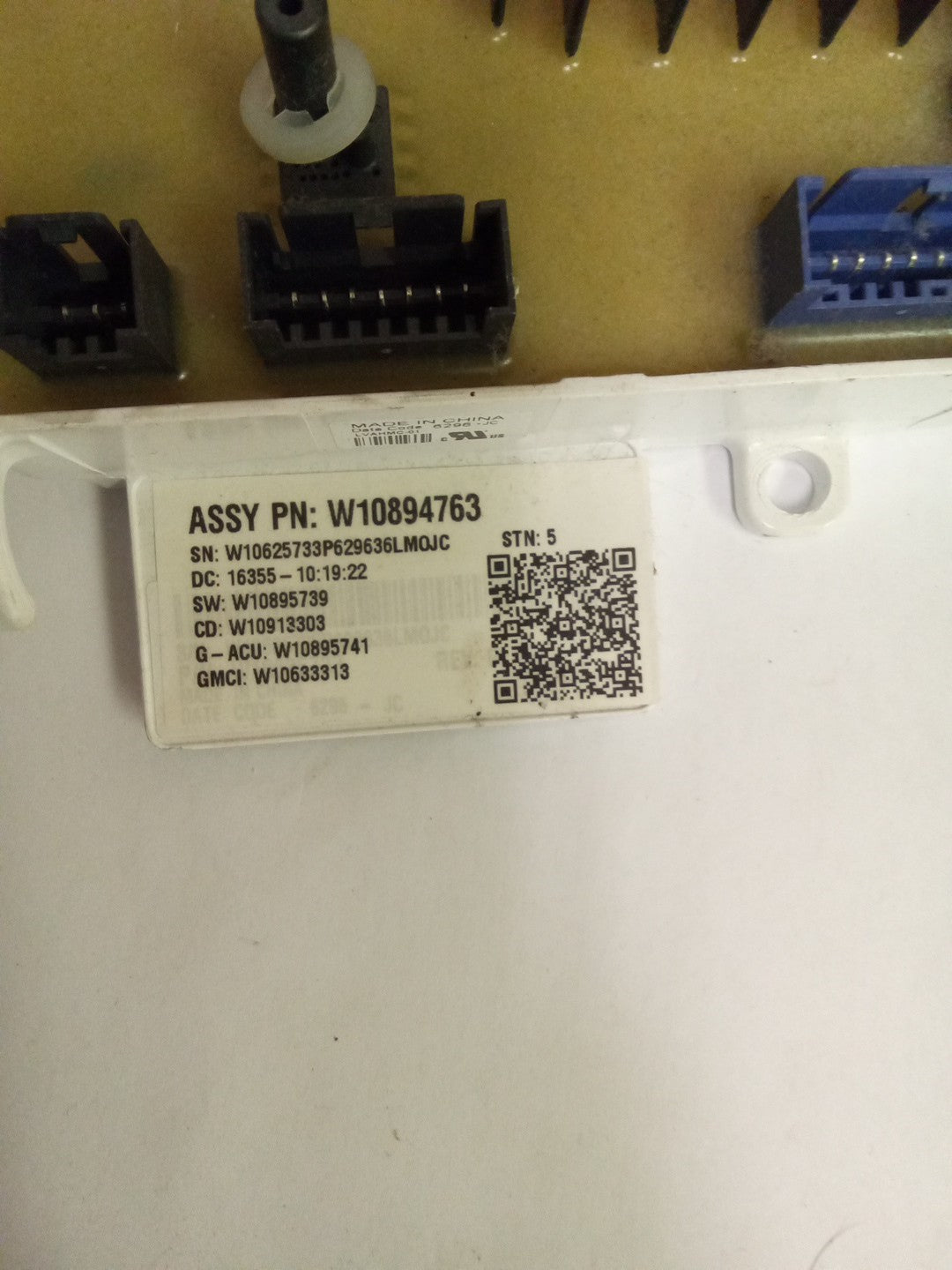 Whirlpool Washer Control Board W10894763 AMK-759