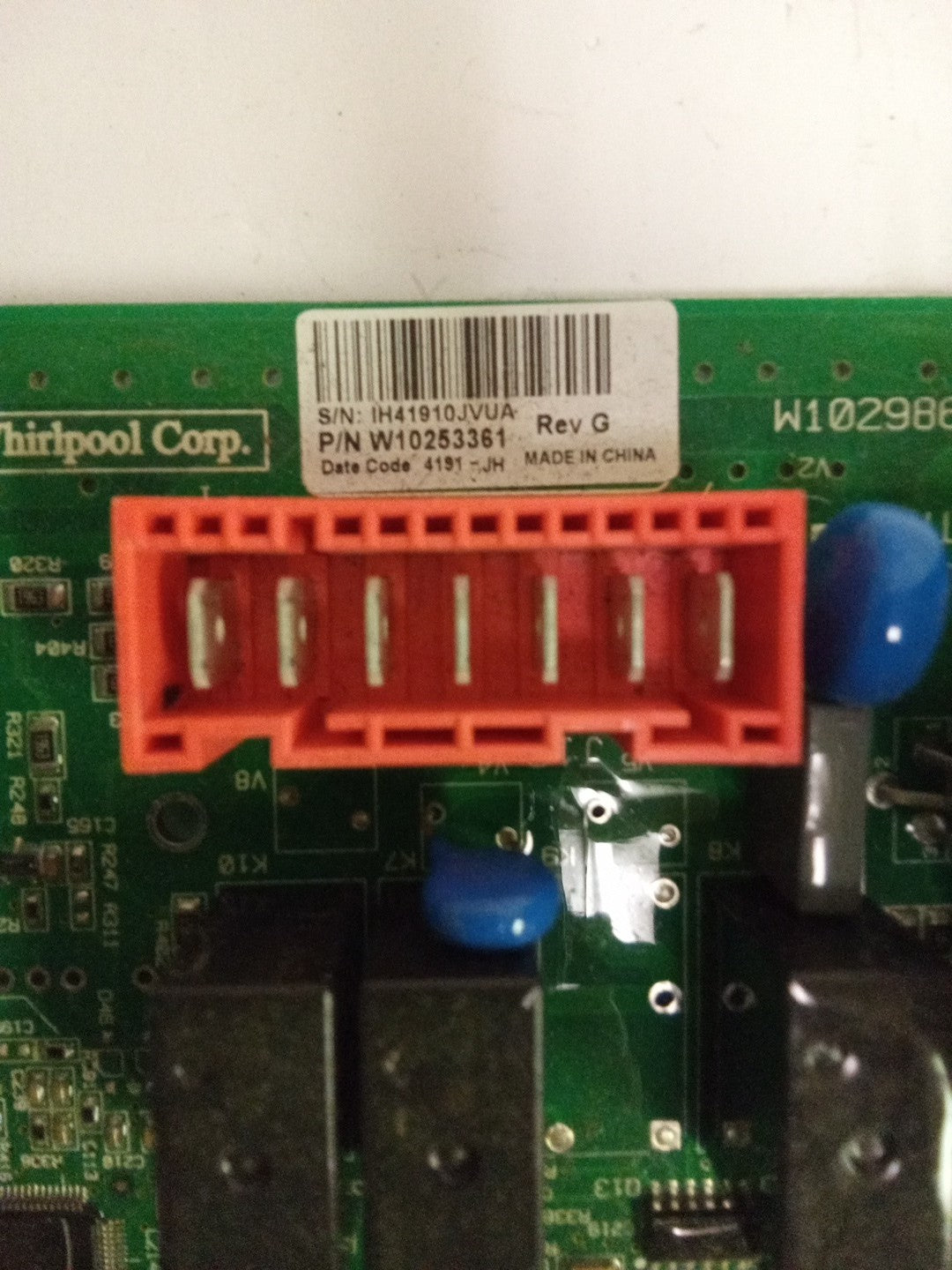 Whirlpool Washer Control Board W10253361 Rev G  AMK-773