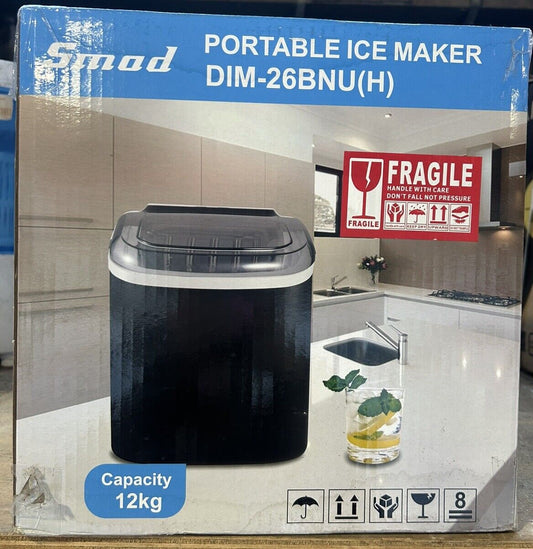 Smad Countertop Bullet Ice Maker DIM-26BNU(H) Makes 26lbs Black New In Box