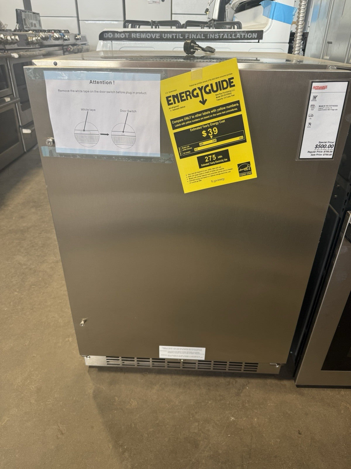 NS-OCF55SS2 Indoor/ Outdoor Fridge  5.4 Cu Ft New In Box