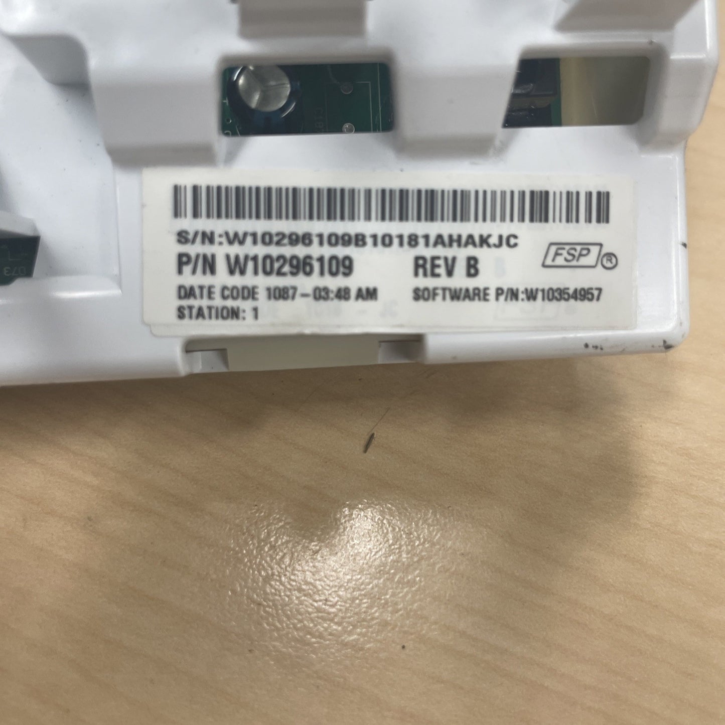 Whirlpool Washer Control Board W10296109 BA45