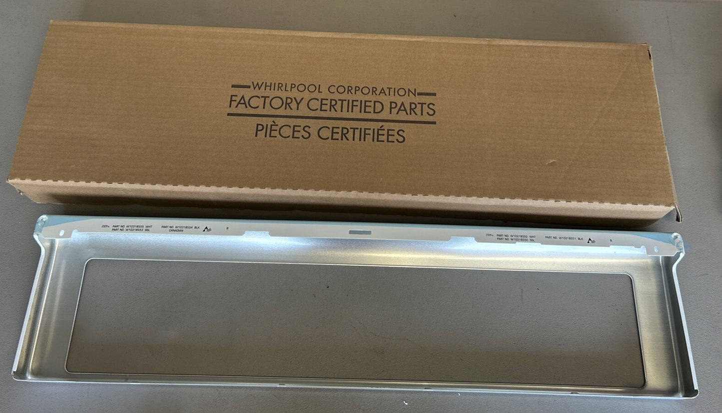 Whirlpool  W10318552 Range Control Panel Trim White New In Box Ov36