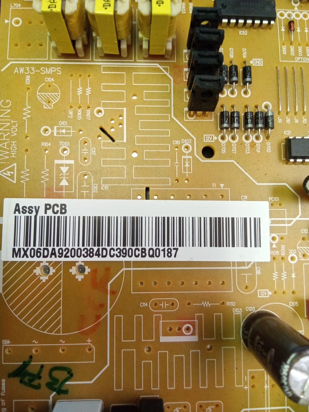DA92-00384D Samsung Refrigerator Control Board AMK-632